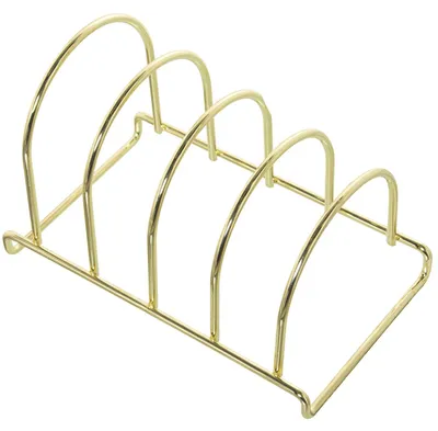 Produktbild von Tabletthalter für 4 Tabletts aus Metall in Gold, 20 x 12 x 13 cm