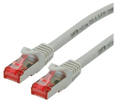 Productafbeelding van ROLINE Patchkabel Cat.6 S/FTP (PiMF), componentniveau, LSOH, grijs, 10 meter