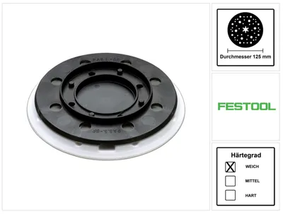 Productafbeelding van Festool ST-STF 125/8-M4-J W-HT schuurschijf ( 492280 ) zachte uitvoering voor ETS EC 125, LEX 125