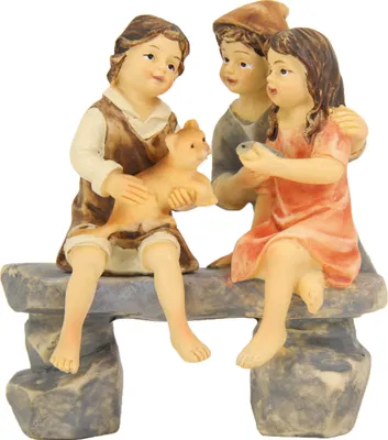 Produktbild von Krippenfiguren Kindergruppe 12 cm handbemalt aus Polyresin