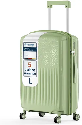 Produktbild von 4FLY Hartschalen Reisekoffer L 65,5 cm (60L) – mit TSA-Schloss, 4 Spinner-Doppelrollen, Aluminium-Teleskopgriff, Aufgabegepäck Reisegepäck, Grün