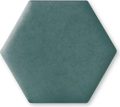 Produktbild von TAPHICEROS Hex Wandpaneel Polsterpaneel, 30x26 cm, VELUTTO 13, Minze, Wandkissen Hexagon Wandpolster Kopfteil für Bett Gepolstert Polsterplatte