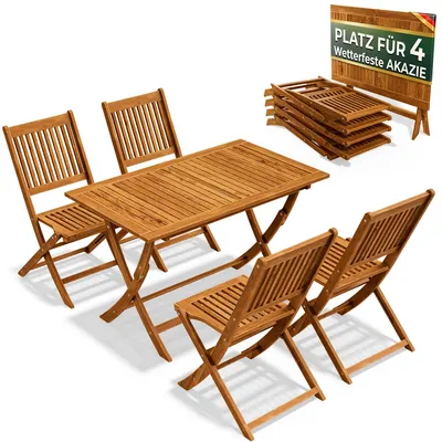 Produktbild von CASARIA® Gartentisch-Set FSC®-Zertifiziert 4-Personen