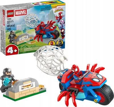 Obrázok produktu pre LEGO Marvel Super Heroes Spidey na motorke vs. Rhino, Stavebnica, 4 rok / roky, Plast, 61 kusov, 157 g