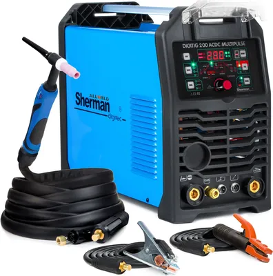 Produktbild von Sherman DIGITIG 200 AC/DC Multi-Puls - WIG Schweißgerät AC DC mit Auswahl der AC-Wellenform - Kaltschweißen