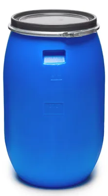 Image de Garronda 120 L, fût en plastique alimentaire en PEHD, réservoir d'eau de pluie pour jardin GD-0078, bleu