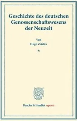 Produktbild von Geschichte des deutschen Genossenschaftswesens der Neuzeit.