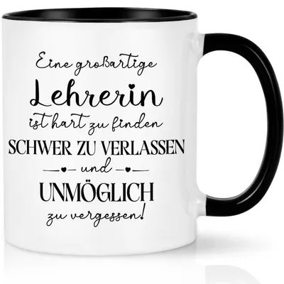 Immagine prodotto di Tazza da caffè regalo per insegnante, per un momento di addio, capacità 320 ml, colore nero, con scritta