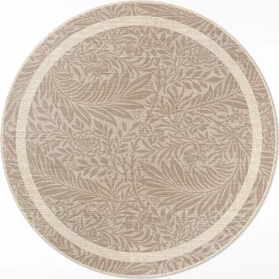 Produktbild von Blätter und Zweige im Boho-Stil– Vinylteppich – Indoor Teppich – Flur – Pflegeleicht – Runder Teppich – PVC Teppich – Outdoor Teppich – Pflegeleicht – fi 120cm