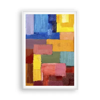 Produktbild von Gerahmtes Poster - Weißer Rahmen - Abstraktion modern - 70x100 cm - Wand Bild - Wanddeko - Wandbilder - Kunstposter - Wandposter - Bilderrahmen - Bilder - Kunstdruck - Wandbild - P2WPA70x100-3703