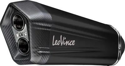 Produktbild von LeoVince LV-12 schwarzer Slip-On-Auspuff genehmigt für HONDA