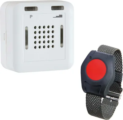 Image de ELDAT RS10E Appel d'urgence à domicile avec bracelet d'appel d'urgence étanche pour les soins à domicile, système d'appel d'urgence radio avec bracelet d'appel d'urgence, bouton d'appel d'urgence pour les personnes âgées