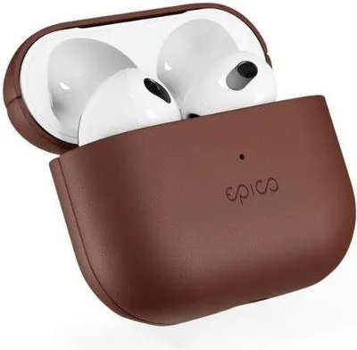 Produktbild von Epico Ledertasche Airpods 3 - hnědá