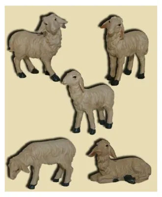 Produktbild von Schafe 5-teilig. Geeignet für Figuren von 15 bis 20 cm