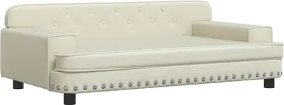 Obrázek produktu pro vidaXL Pelíšek pro psy Cream 90x53x30 cm Imitace kůže