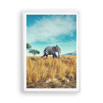 Produktbild von Gerahmtes Poster - Weißer Rahmen - Surreal Elefant Rippen - 70x100 cm - Wand Bild - Wanddeko - Wandbilder - Kunstposter - Wandposter - Bilderrahmen - Bilder - Kunstdruck - P2WPA70x100-4717