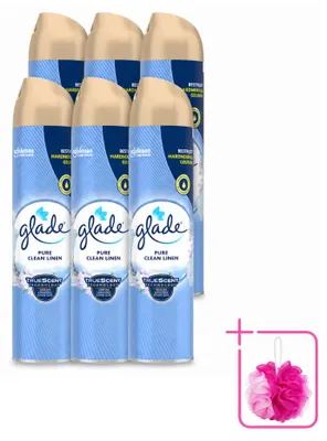 Obrázek produktu pro 6 kusů osvěžovače vzduchu Glade Clean Linen, 300 ml, výhodná sada