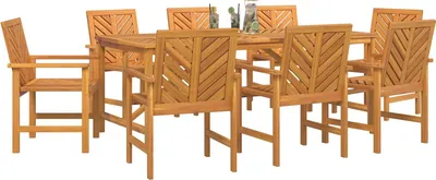 Produktbild von Garten Essgruppe 9 pcs Braun Massivholz Akazie
