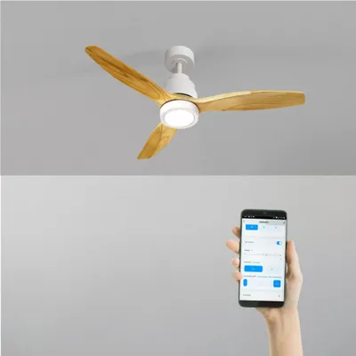 Produktbild von WIND STYLANCE NATURAL WOOD - Leiser Deckenventilator 40W 100% Holz verschiedene Größen