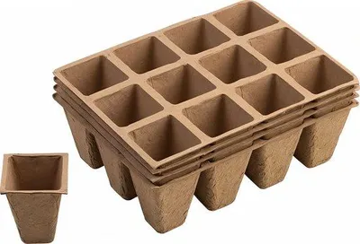 Produktbild von Famanu Anzuchttöpfe 4 x 4 cm - praktisches Set mit 48 Stück