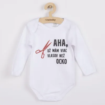 Zdjęcie produktu dla Body z nadrukiem New Baby More hair than daddy, rozmiar 86 (12-18m)