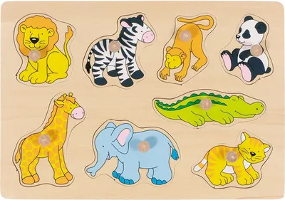 Immagine prodotto di goki 57874 Puzzle di animali dello zoo, colorato