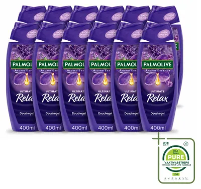 Produktbild von 12 x Palmolive Aroma Essences Ultimate Relax Douchegel - 400 ml - Großpackung - 12 Stücke