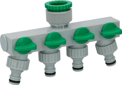 Image de Adaptateur de tuyau en plastique 3/4 - 1" 4 voies