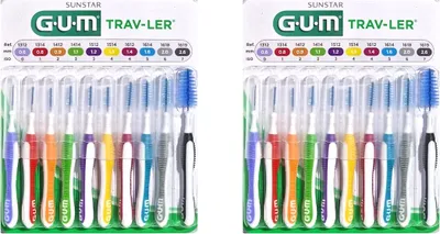 Produktbild von 2x Gum Trav-ler Interdentalbürsten gemischt 0,6mm bis 2,6mm