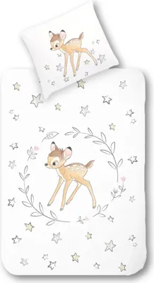 Produktbild von Bettwäsche Biber/Flanell Bambi & Klopfer 135x200 + 80x80 cm, 100% Baumwolle