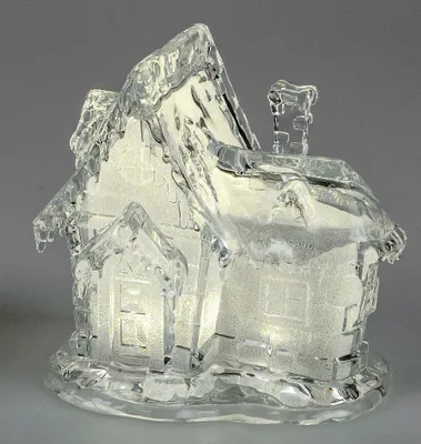Produktbild von LED Deko Haus Winterhaus H. 16cm aus Acryl mit Licht Formano W25