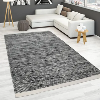 Produktbild von Handgewebter Teppich Flachgewebe 100% Wolle Skandinavischer Stil in vers. Farben Grösse 160x230 cm