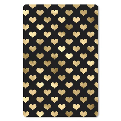 Produktbild von MuchoWow® Mauspad Mousepad Muster - Herz - Gold 40x60 cm - Mousepads - Maus Mat - Pad - Mausunterlage - Schreibtisch Accesoire