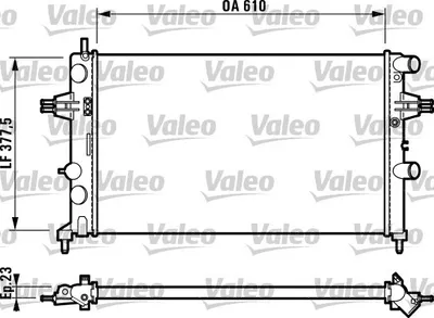 Produktbild von VALEO Kühler, Motorkühlung  732551