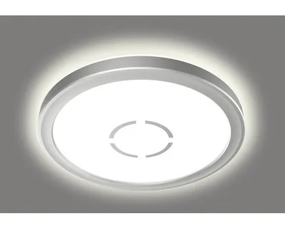 Zdjęcie produktu dla Lampa sufitowa LED BRILONER FREE, efekt podświetlenia, płaska konstrukcja, neutralne białe światło, kolor srebrny, 19 x 2,8 cm