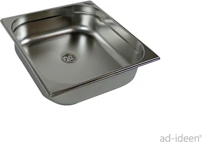 Immagine prodotto di Lavello in acciaio inox Lavandino da campeggio 354x325x100 mm + scarico 3/4" Womo