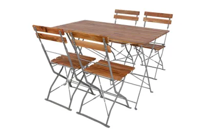 Produktbild von Biergarten-Set Sitzgruppe Biergartengarnitur Biergartenmöbel Gartenmöbel Tisch 120x70 Stuhl 5tlg.