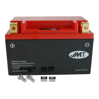Produktbild von Lithium-Ionen-Batterie JMT HJTX7A-FP, 12 V 2.4 Ah, Pluspol links, DIN 50615
