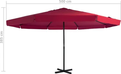 Produktbild von vidaXL Sonnenschirm mit Tragbarem Sonnenschirmständer Rot