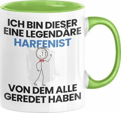 Produktbild von Harfenist Geschenk Tasse Lustige Geschenkidee Geburtstag für Harfenist Ich Bin Dieser Legendäre Harfenist Von Dem Alle Geredet Haben Kaffee-Becher (Grün)