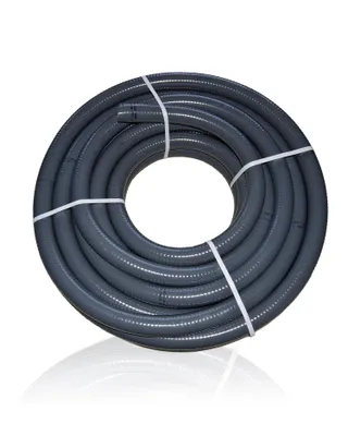 Produktbild von PVC Flexschlauch Klebeschlauch Flexrohr grau 6m AD 50mm unterirdisch verlegbar für Pool Teich Schwimmbad - (6 m)