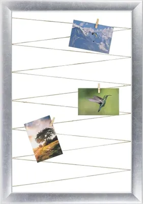 Produktbild von Fotohalter Pinnwand Fotorahmen Silber Neo Collage Line Bilderrahmen inklusive CLAMARO , Größe:40x60cm (Hochformat)