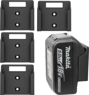 Produktbild von 4x Akkuhalter für Makita Akku Wandhalter Akkuwandhalter Wandhalterung Halter 18V