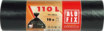 Produktbild von Alufix Müllsäcke 110L Schwarz 10 Säcke; MS110UNI
