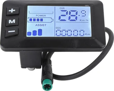 Immagine prodotto di Display LCD per e-bike, pannello di controllo con connettore a 5 pin, tachimetro per biciclette e scooter elettrici, da modificare