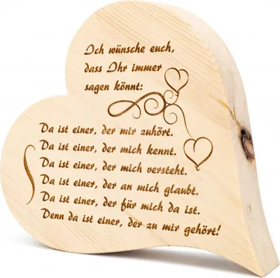 Produktbild von Zirbenherz Ich wünsche euch...25cm