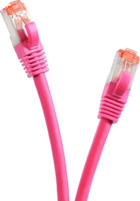 Produktbild von TPFNet 30m Cat.6 Patchkabel / Netzwerkkabel S/FTP 1000Mbit, magenta