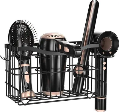Produktbild von Famanu Föhnhalter ohne Bohren - Multifunktional, Schwarz