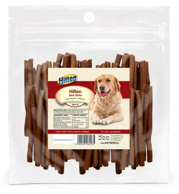 Image de Bâtonnets de bœuf tendres HILTON - friandise pour chiens - 500g