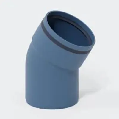 Produktbild von POLOPLAST Bogen, PKXSB160.30, POLO-KAL XS, 160mm/30°, Steckmuffe, PP-MD, blau, 1 Stk.